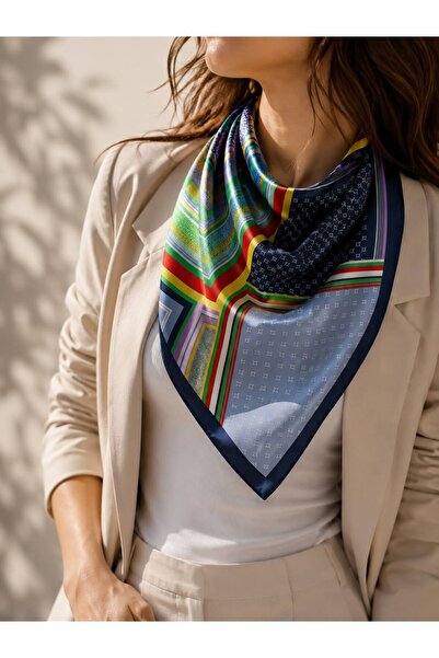 BIJUTERI Modern Patterned 70X70 Women's Scarf