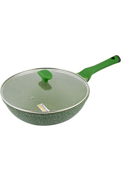 Prestige Prestige Essentials Granite Non Stick Wok Pan with Cast Aluminium Li...