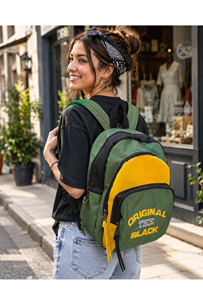 Street Bag Σακίδιο πλάτης ταξιδιού από καμβά, αδιάβροχο, με κεντημένα και καλ...