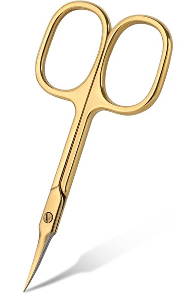 URAQT Professional Stainless Steel Cuticle Scissors with Leather Case, Sharp ...