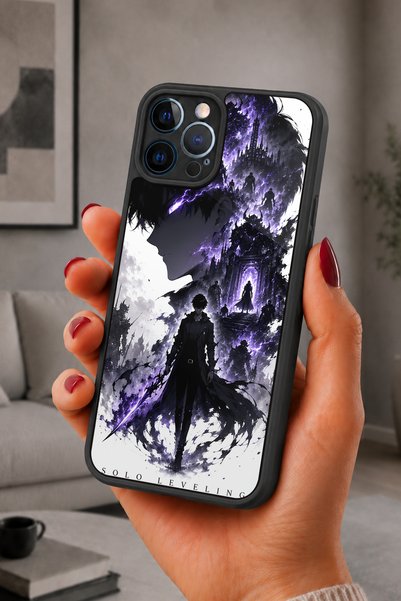 BGAKSESUAR iPhone 12 Pro Max Compatible Sololeveling Patterned Shockproof Cas...
