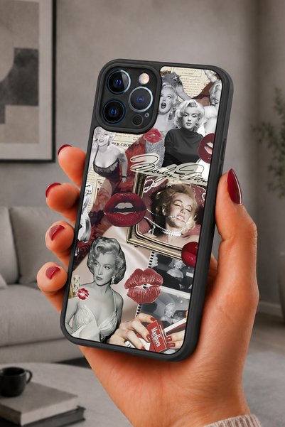 BGAKSESUAR iPhone 12 Pro Max Compatible Marilyn Patterned Shockproof Case wit...