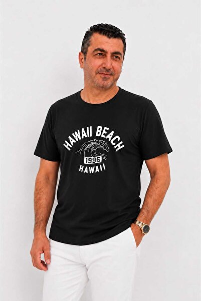 SSO Men's Text Printed Short Sleeve Black T-Shirt