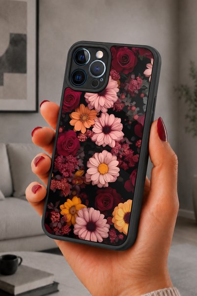 BGAKSESUAR حافظة مقاومة للصدمات متوافقة مع هاتف iPhone 12 Pro Max مع نمط باقة...