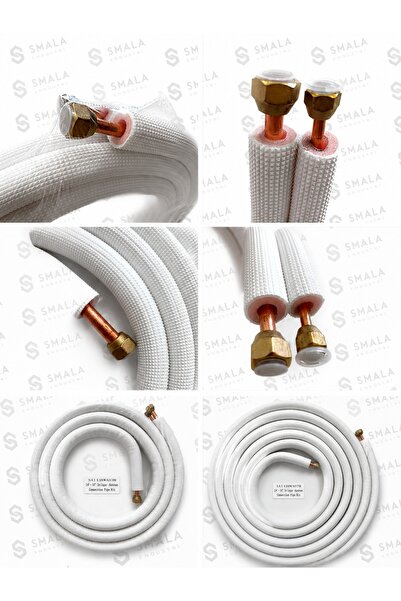 Genel Markalar 1/4" - 1/2" Klima Alüminyum Bakır İç Dış Bağlantı Borusu ( 4 m...