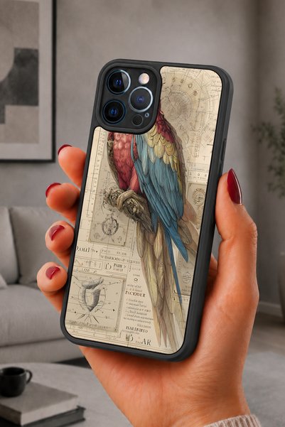 BGAKSESUAR iPhone 12 Pro Max Compatible Parrot Pattern Shockproof Case with C...