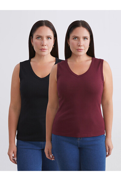 LC Waikiki I Big Size V Planting Women's Undershirt 2-Pack from Freezen Store