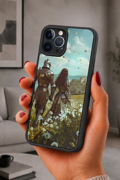 BGAKSESUAR iPhone 12 Pro Max Compatible Armor Knight Pattern Shockproof Case ...