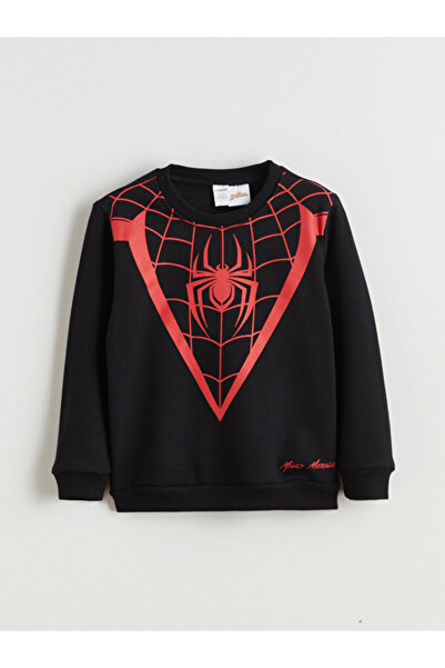 LC Waikiki Rmz Gi̇yi̇m Farkiyla Zero Roba Collar Spiderman Printed Boys' Swea...