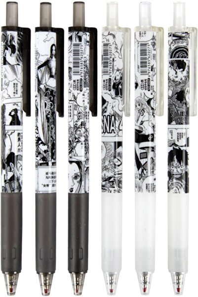 Genaric 6 Pcs Anime Pens - Black and White Comic Back to School Supplies Blac...