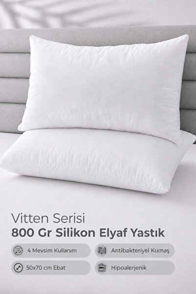 Hig Store Vitten Serisi %100 Silikon Elyaf Dolgu Yastık - Otel Tipi 800 Gr 2 ...