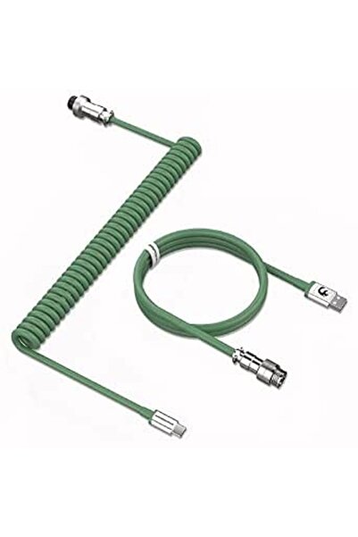 GENERAL Mambasnec C01 Coiled Keyboard Cable, Custom USB Type-C Aviator Pro Ca...