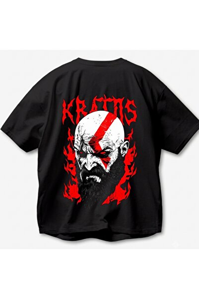 SVART WEAR God of War Printed Unisex Oversize 100% Cotton T-Shirt