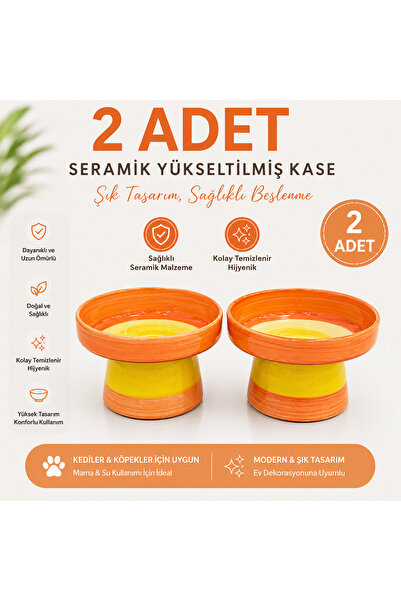 parkpet Seramik mama ve su kabı