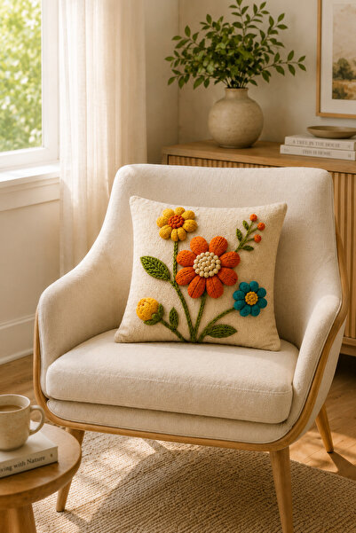 ayshome textile 3 BOYUTLU DİJİTAL BASKI Enerji Veren Sevimli 4'Lü Kırlent Kılıfı Seti 43X43
