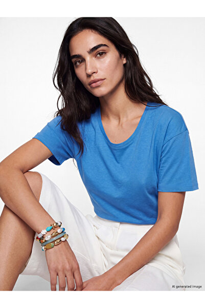 LC Waikiki I U Roba Yaka 100% Cotton Women's T-Shirt from Freezen Store