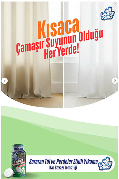 White King Çamaşır Suyu Tableti Hijyenik Ultra Konsantre 32 x 2 64 Tablet Turunç