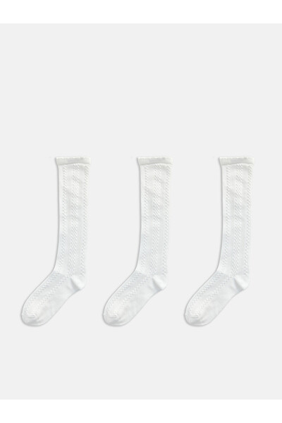 LC Waikiki I Embroidered Girls' Knee Socks 2-Piece Set from Freezen Store