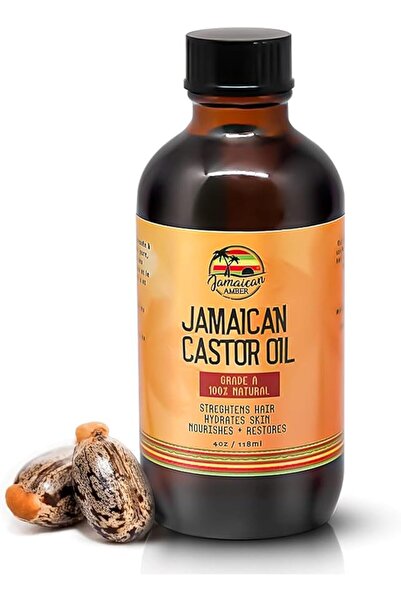 JAMAICAN Ambre زيت الخروع العضوي من أمبر - معصور على البارد، 4 أونصة سائلة/11...