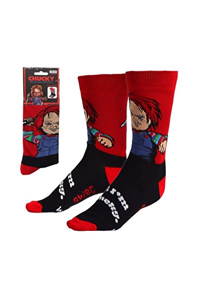 Cerda Apparel: Chucky – He Wants You For a Best Friend Adult Socks (38-45) (2...