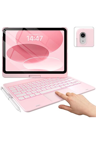 GENERAL حافظة كيبورد تعمل باللمس من تايب كيس لجهاز ايباد الجيل 11/10، قابلة ل...