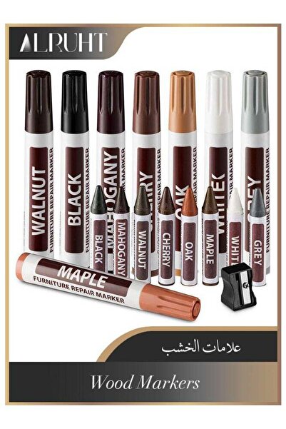 Alruht 17-Piece Furniture Repair Kit, Wood Markers and Wax Sticks with Sharpe...