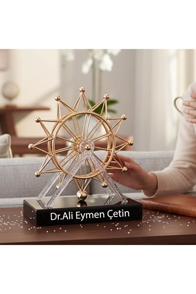 hediyesahibi Kişiye Özel Masa Üstü Kinetik Denge Dekoru Hareketli Metal Obje