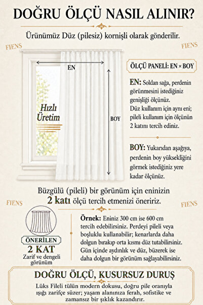 FİENS Lacivert Lüks Keten File Tül Perde - Pilesiz, Düz Dikim Kornişli - Ütü İstemez Ağır Gamajlı Kedi Dostu