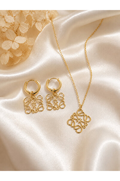 reyselstyle ZARİF VE MODERN TASARIM ÇELİK TAKI SETİ KOLYE&KÜPE