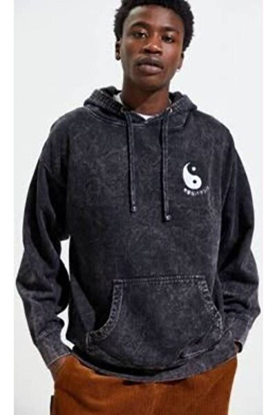 JANTIL MODA Unisex φούτερ με 3 κλωστές, τσέπη καγκουρό, vintage πλυμένο, over...