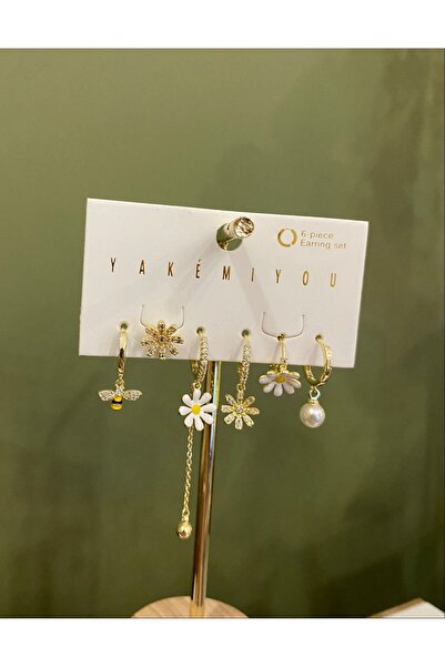 Yakemiyou Daisies Six-Piece Earrings