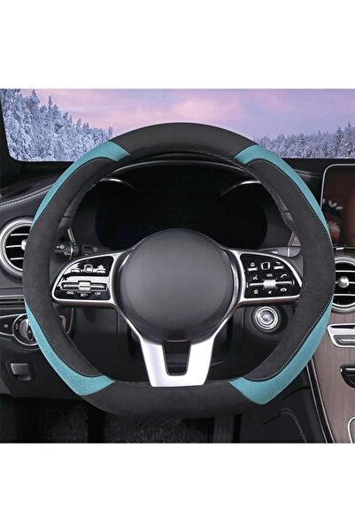 GENERAL Wjmz Universal Fashion Warm Soft D Shape Steering Wheel Cover 38cm Gr...