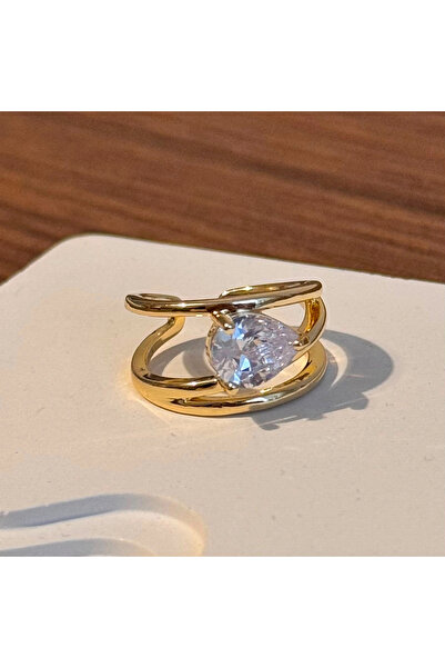 F&I FLORAL İSTANBUL Drop Stone Ring - Adjustable