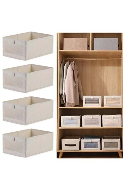 DUNISO 4-Piece Foldable OrganizerJeans Storage BoxWardrobe Clothes OrganizerV...