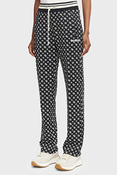 Guess New Aggie Scuba Regular Fit Logo Baskılı Normal Bel Pantolon V5YB20KB21...