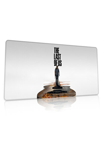 Duvarda Last of Us Gaming Oyuncu 90x40 cm Mousepad Kaymaz Taban XL Mousepad