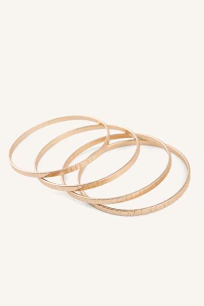 DeFacto Kadın Çizgisel Dokulu 4'lü Altın Renkli Bilezik I1610AXNS
