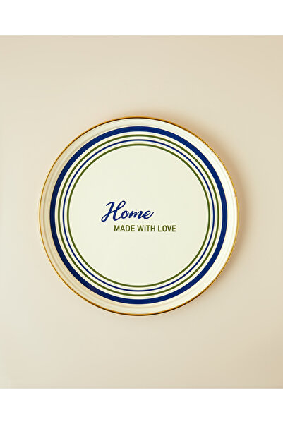 English Home Tavă emailată With Love 31 cm Albastru închis – Verde