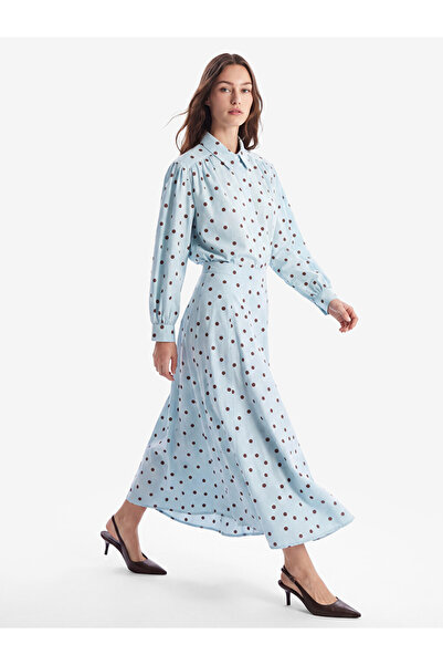 LC Waikiki LCW Modest Beli Fermuarlı Puantiyeli A Kesim Etek