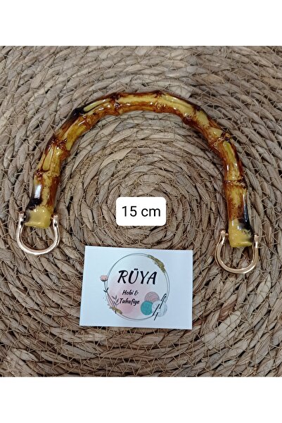 rüya hobi Bambu Görünümlü Akrilik Çanta Sapı - U Model Büyük