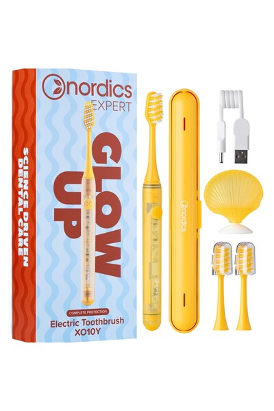 Nordics Periuță de dinți electrică sonică, XO10Y Soft, IPX7, autonomie a bate...