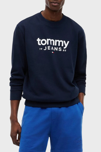 Tommy Jeans Pamuklu Regular Fit Bisiklet Yaka Sweat Erkek SWEAT DM0DM23392 C1G