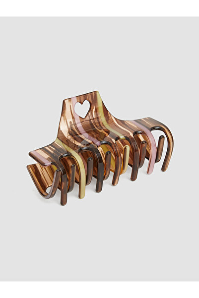 LC Waikiki LCW JOY Kalp Detaylı Çizgili Desenli Kadın Mandal Toka