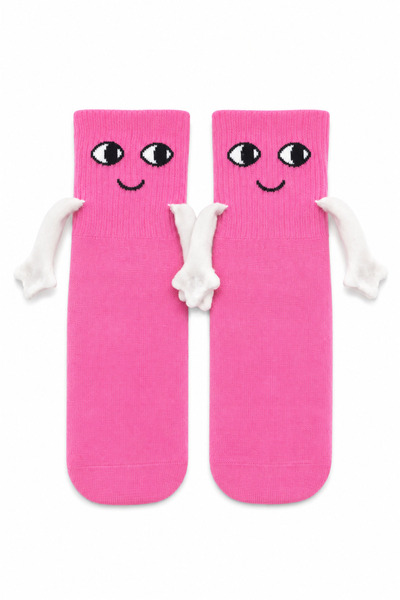 MERTİNWORLD SOCKS Pembe Çocuk Mıknatıslı Çorap