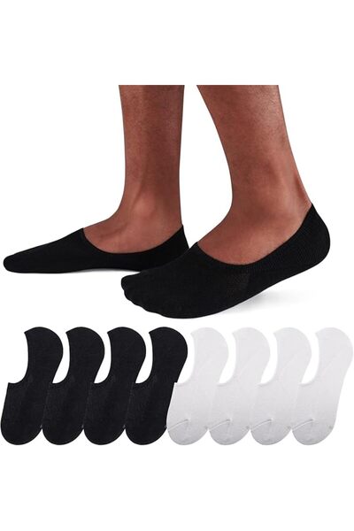 GENERAL Made in Japan |   8/6 Pairs Men's Cotton No-Show Socks with Breathabl...