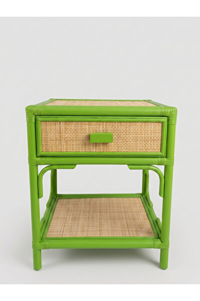 Lessio Home Tropik Özel Tasarım Rattan Hazeranlı Teak (Tik) Detaylı Tek Çekme...