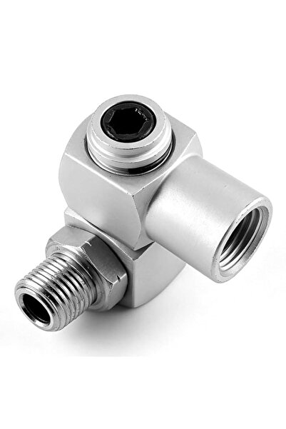 Generic 1 PCS 360 Degree Swivel Air Hose Fitting, 1/4" BSP Silver Pneumatic A...