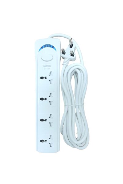 Generic Power Strip with 5 Meter Cable, 4-Way Universal Socket, 2500W, Neon I...