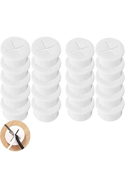 Generic Aputue Desk Hole Cover for Cable, 20 Pcs 1 Inch Flexible Silicone Cab...
