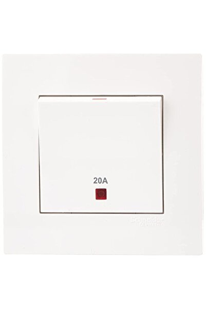 Generic Schneider Electric KB31D20NER Vivace White - 20A 250V 1 Gang Double P...